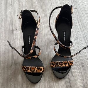 Nine West Animal Print Strappy Heels